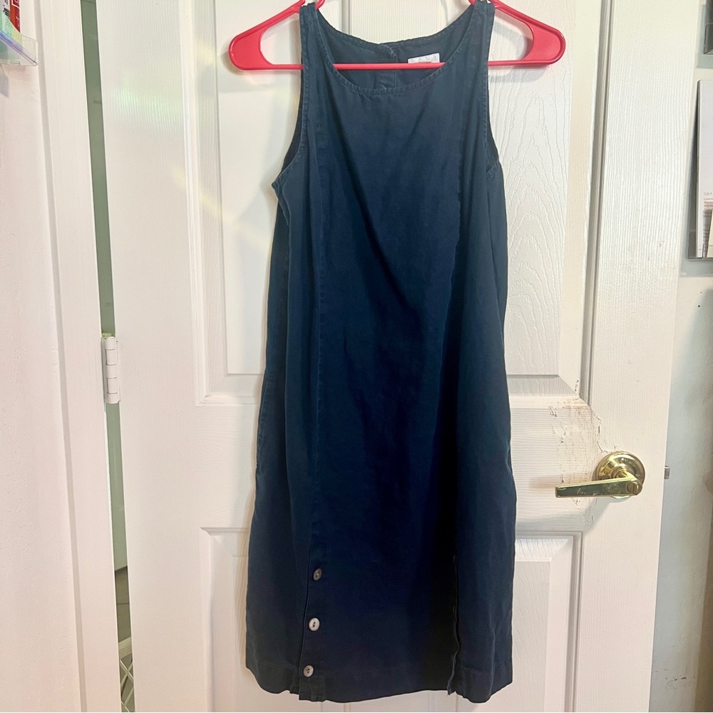 J. Jill Blue Linen Sheath Dress
